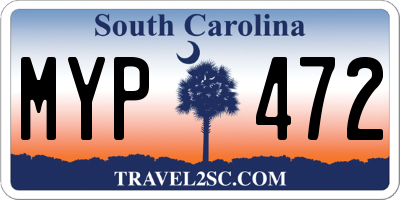 SC license plate MYP472