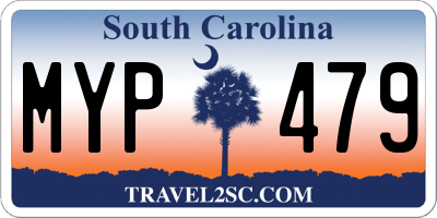 SC license plate MYP479