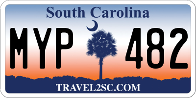 SC license plate MYP482