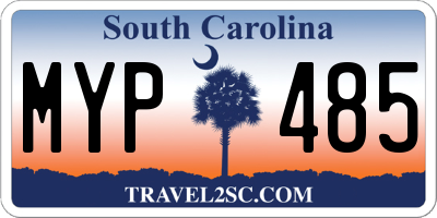 SC license plate MYP485