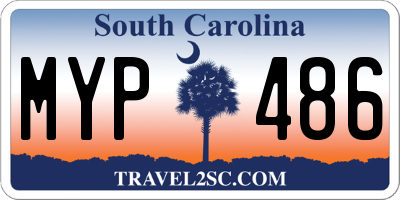 SC license plate MYP486