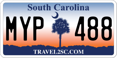 SC license plate MYP488