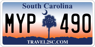 SC license plate MYP490