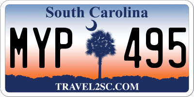 SC license plate MYP495