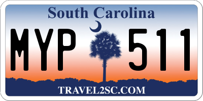 SC license plate MYP511