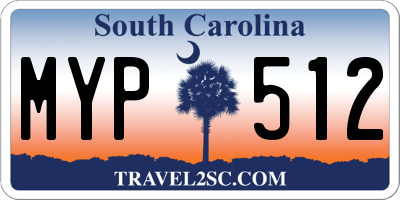SC license plate MYP512