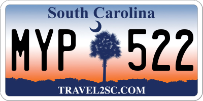 SC license plate MYP522