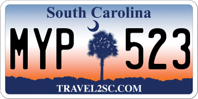 SC license plate MYP523