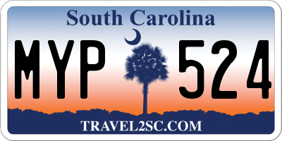 SC license plate MYP524