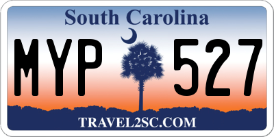 SC license plate MYP527