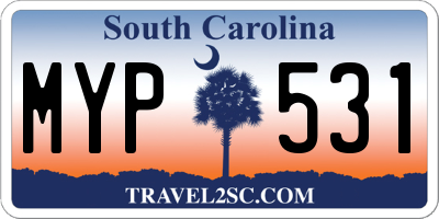 SC license plate MYP531