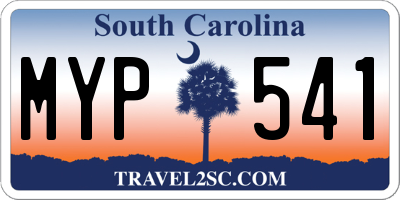SC license plate MYP541