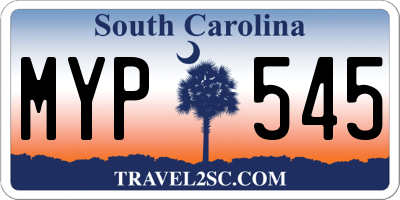 SC license plate MYP545