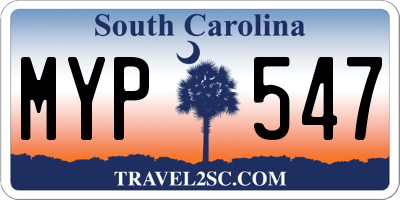 SC license plate MYP547