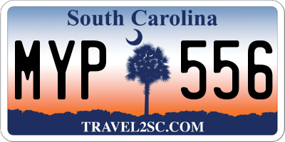 SC license plate MYP556