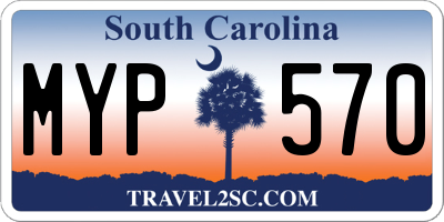 SC license plate MYP570