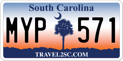 SC license plate MYP571