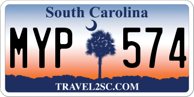 SC license plate MYP574