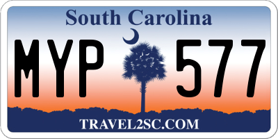 SC license plate MYP577