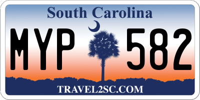 SC license plate MYP582