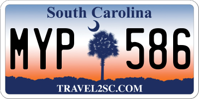 SC license plate MYP586