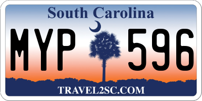 SC license plate MYP596