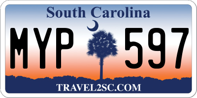 SC license plate MYP597