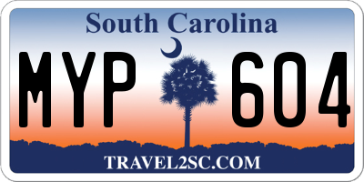 SC license plate MYP604