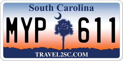 SC license plate MYP611