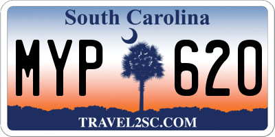 SC license plate MYP620