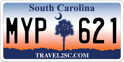 SC license plate MYP621