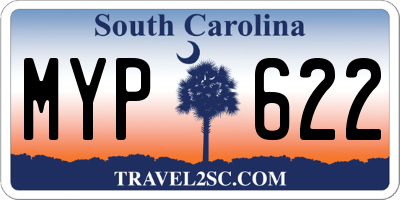 SC license plate MYP622