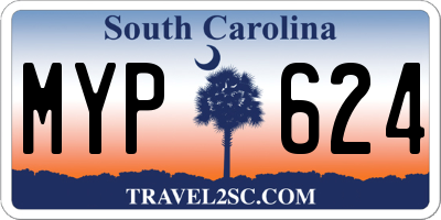 SC license plate MYP624