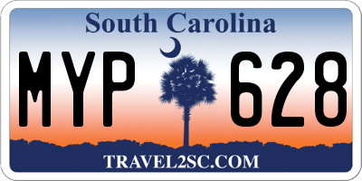 SC license plate MYP628