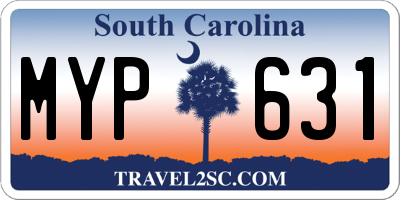 SC license plate MYP631