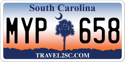 SC license plate MYP658