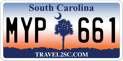 SC license plate MYP661