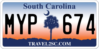 SC license plate MYP674