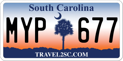 SC license plate MYP677