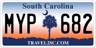 SC license plate MYP682