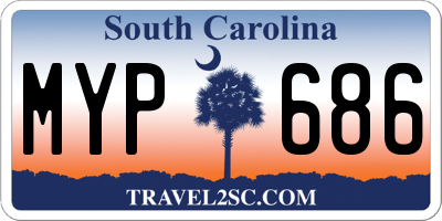 SC license plate MYP686