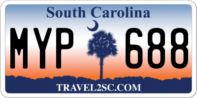 SC license plate MYP688