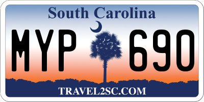 SC license plate MYP690