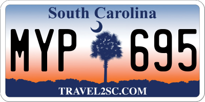SC license plate MYP695