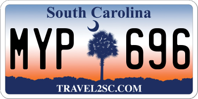 SC license plate MYP696
