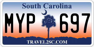 SC license plate MYP697