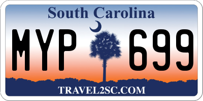 SC license plate MYP699