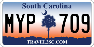 SC license plate MYP709