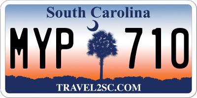 SC license plate MYP710