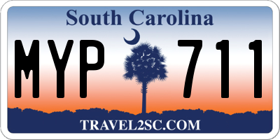 SC license plate MYP711